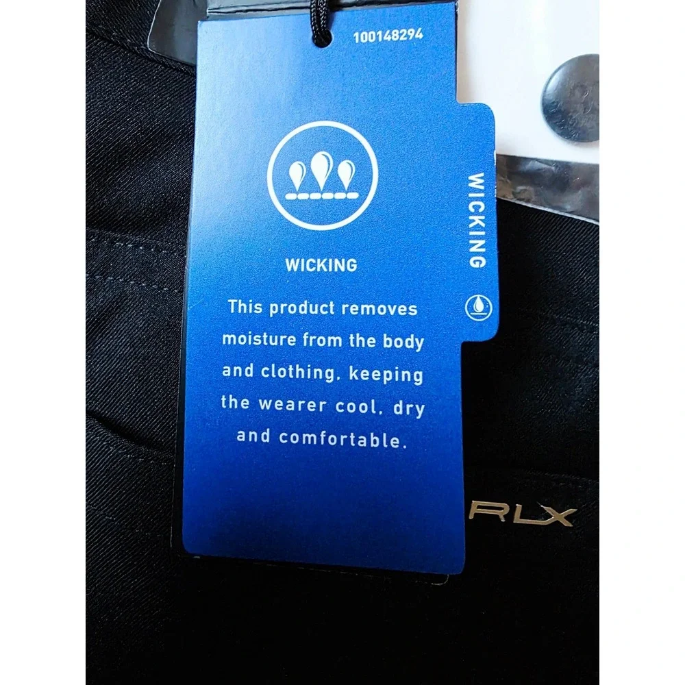 RLX Ralph Lauren Mens 34x34 Tailored Fit‎ Golf Pants Black NWT
